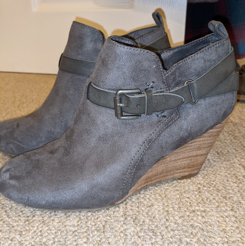 Suede booties